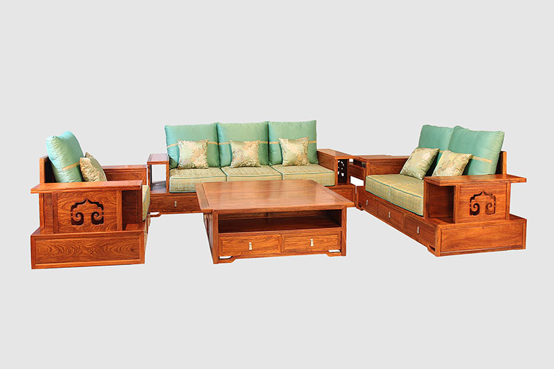 黄石港中式实木沙发简直太美了
